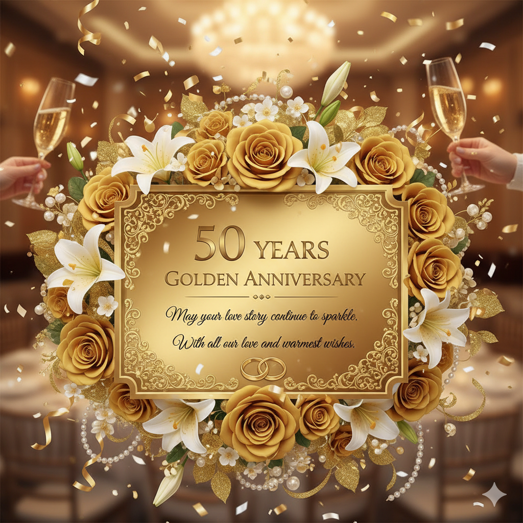 50th Wedding Anniversary Wishes: 