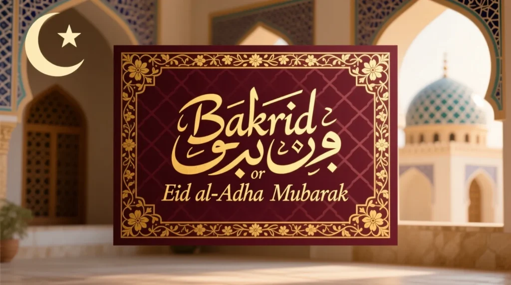 Bakrid or Eid al-Adha Mubarak