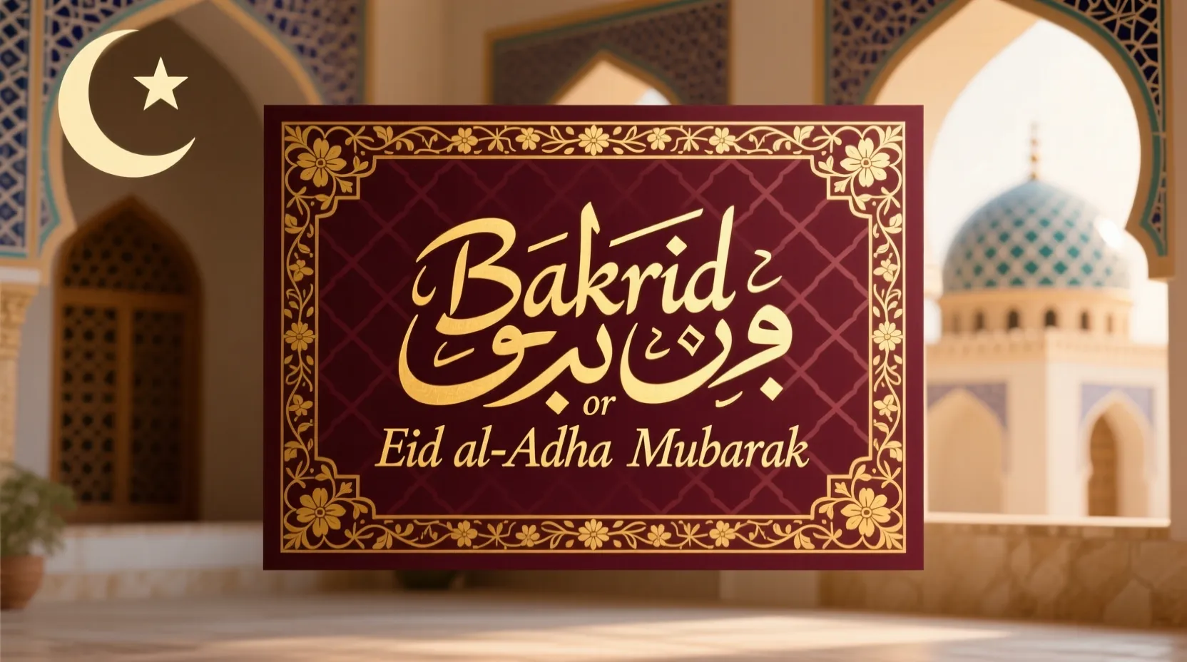 Bakrid or Eid al-Adha Mubarak