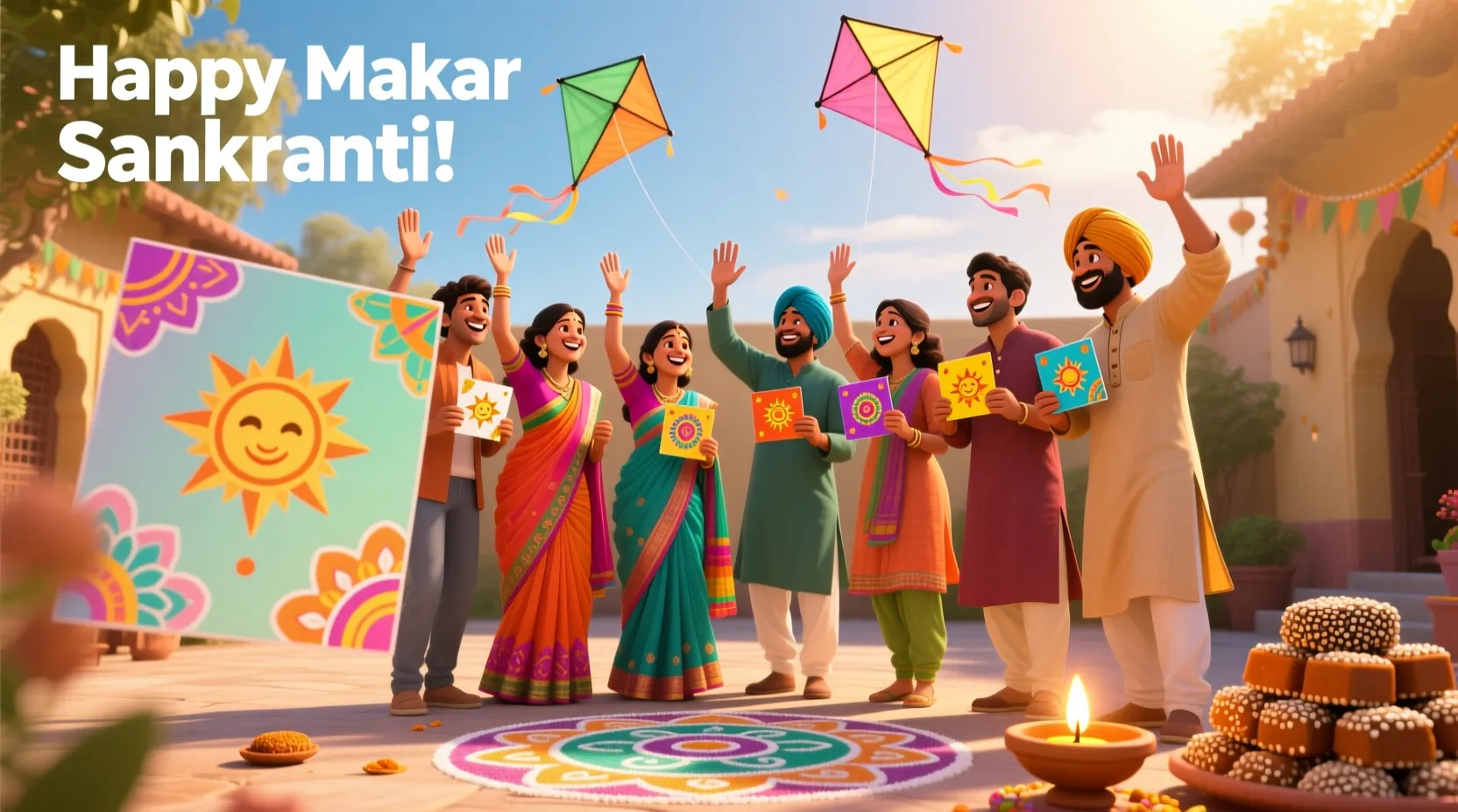 Makar Sankranti Best Greetings, Images for Friends