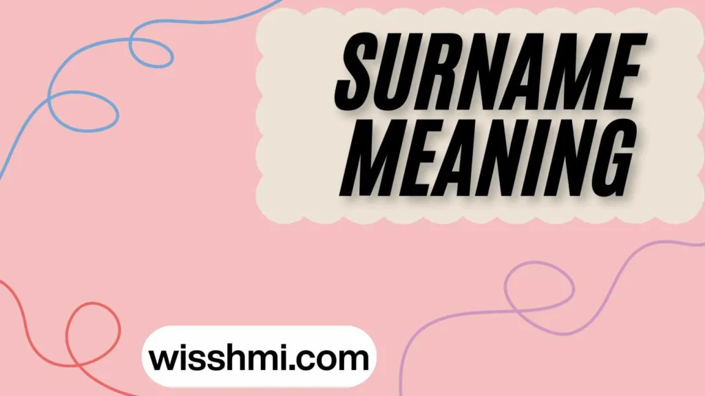 Surname Meaning